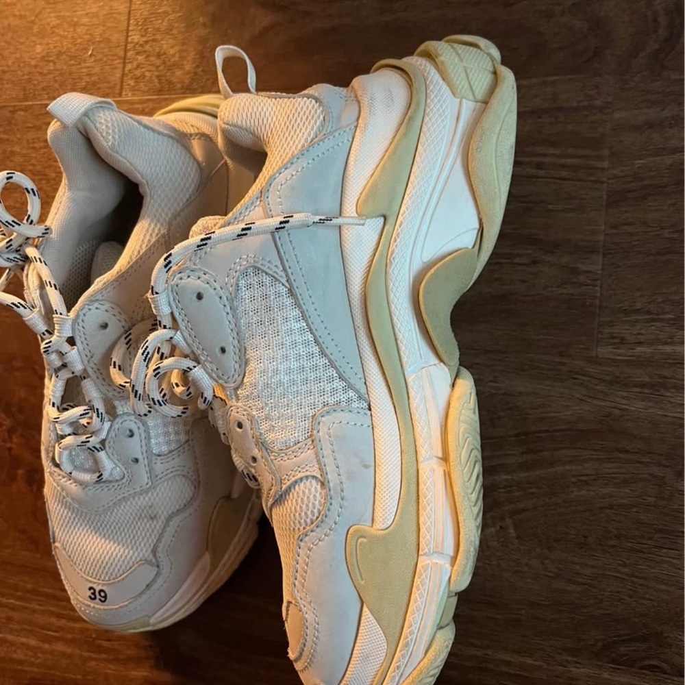 Stylish White and Cream Sneakers